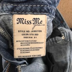 Miss me boot cut size 31 jeans